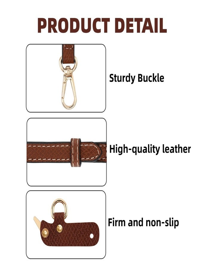 Fovege Strap Kit For Longchamp Mini Bag, Crossbody Strap, Handbag Replacement For Le Pliage Small Pouch, Shoulder Strap (Brown) - Image 2